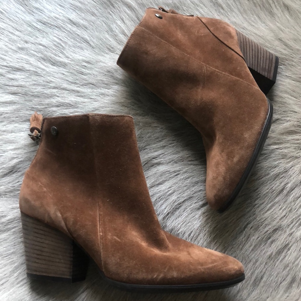 New Paul Green Jada Brown Suede Ankle Boots 6.5